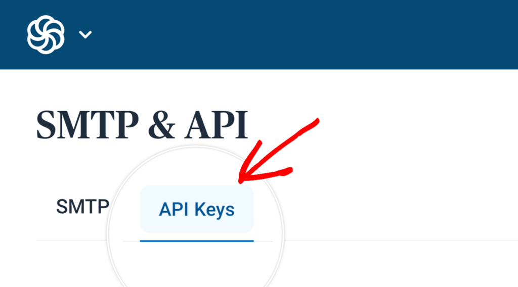 API Keys tab