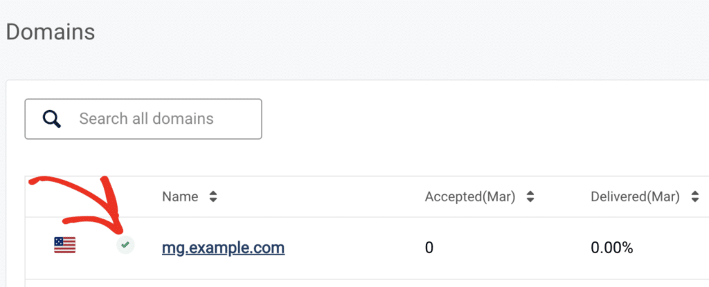 Check domain verification status