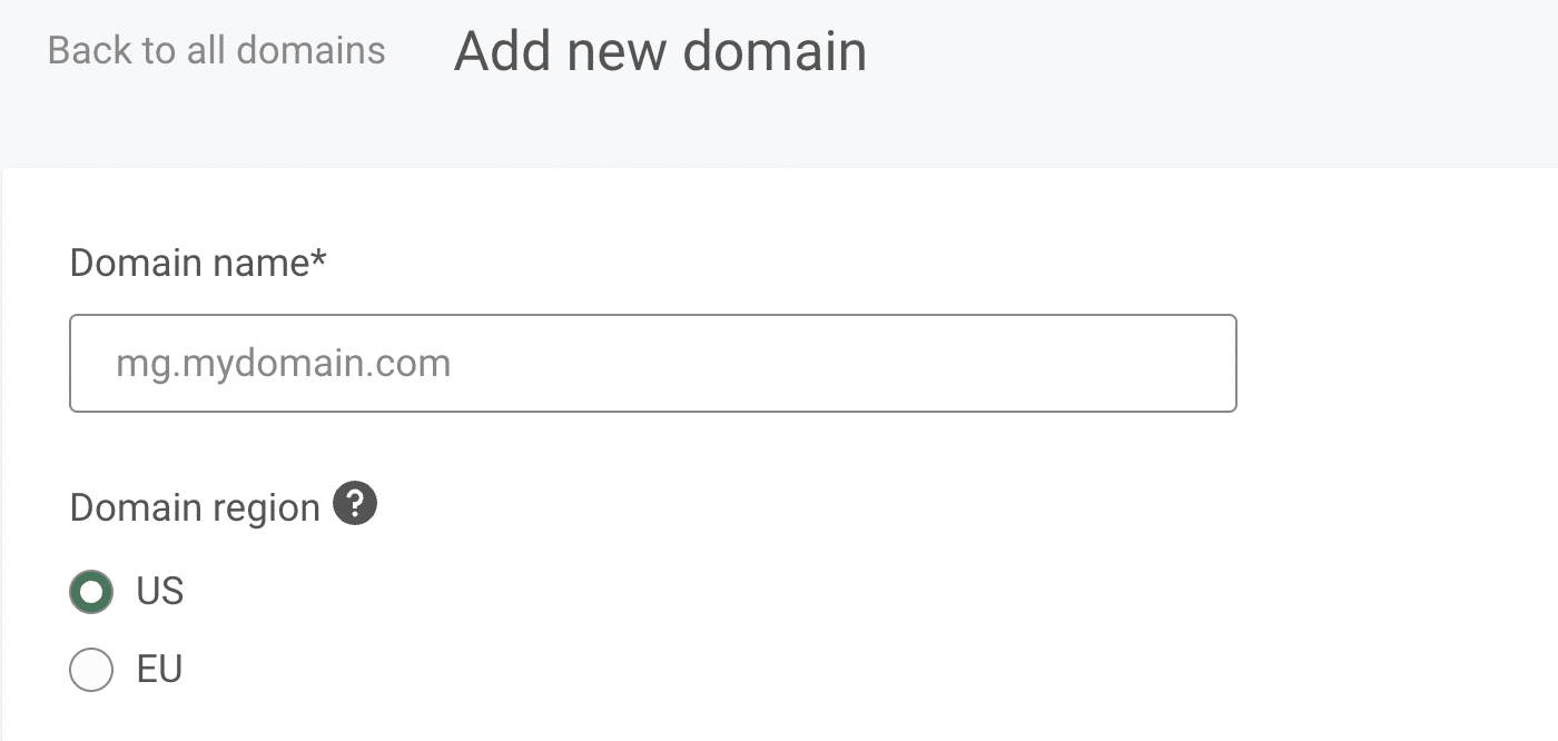 Domain name and region