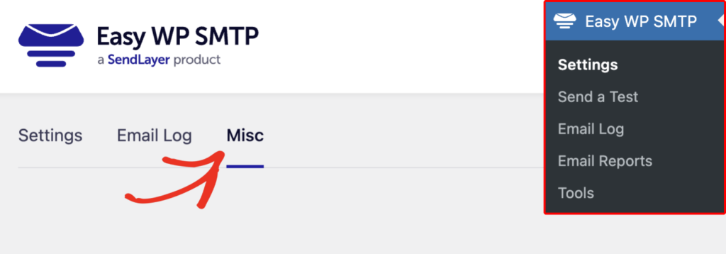 Easy WP SMTP misc settings tab