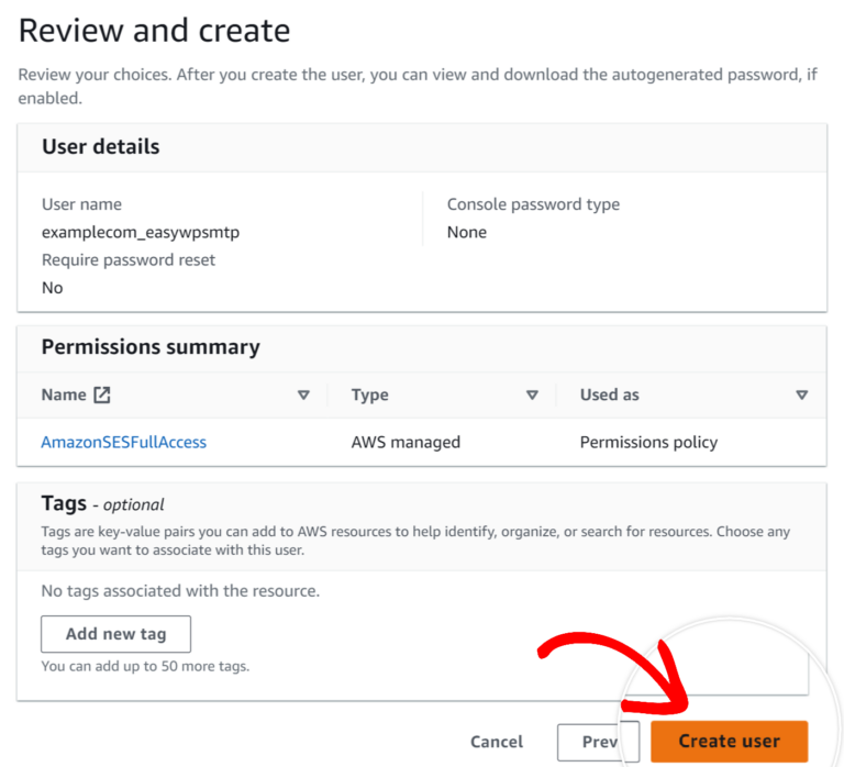 Setting Up the Amazon SES Mailer Easy WP SMTP