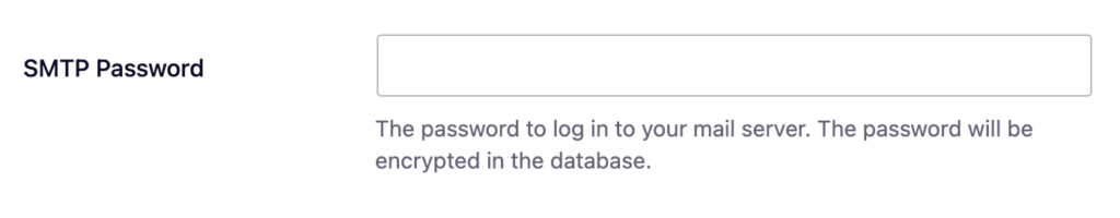 Other mailer SMTP password