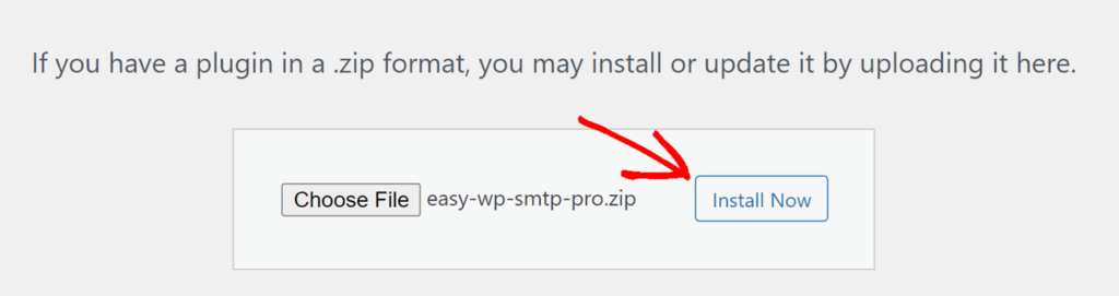 Install uploaded Easy WP SMTP plugin
