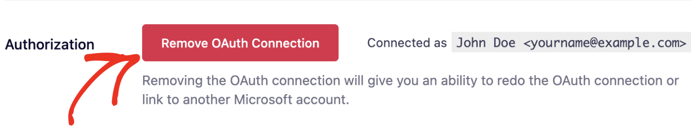 Remove oauth connection