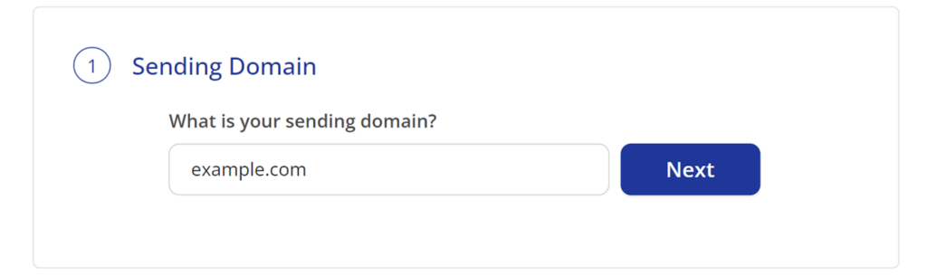 Sending Domain field in SMTP.com