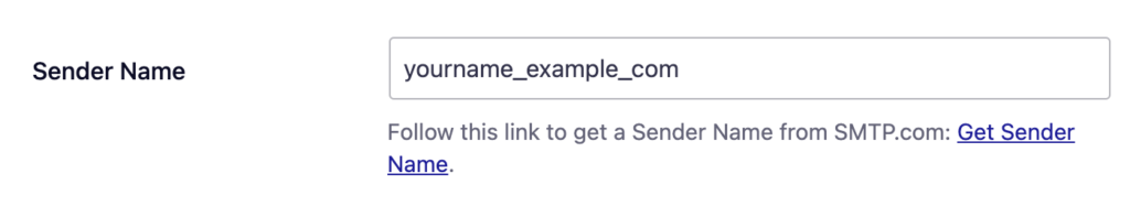 Sender Name in Easy WP SMTP settings