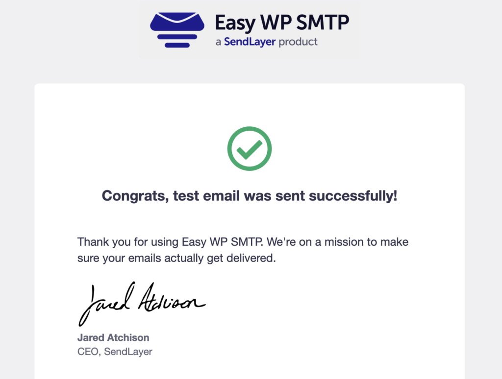 Easy WP SMTP Test Email