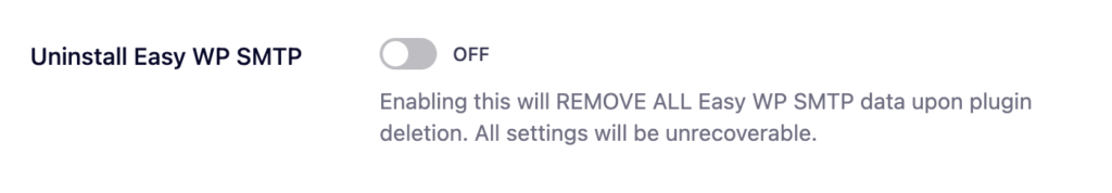 Uninstall Easy WP SMTP