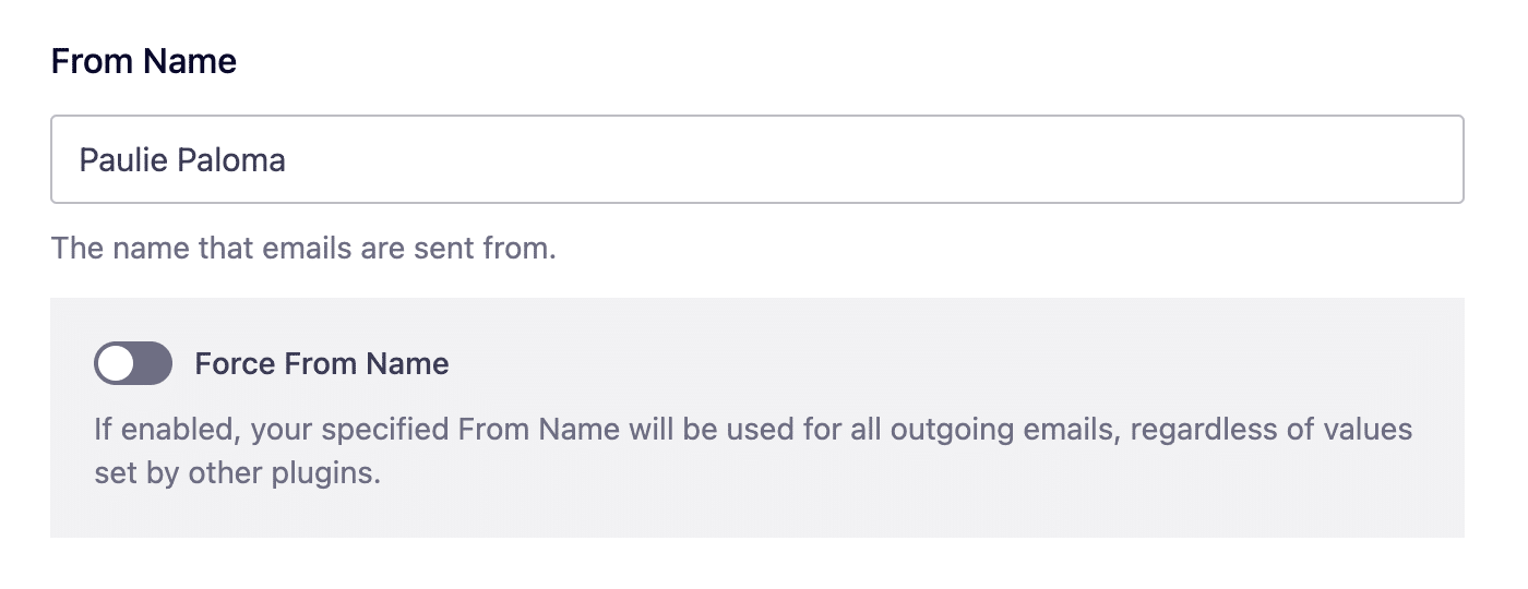 From name