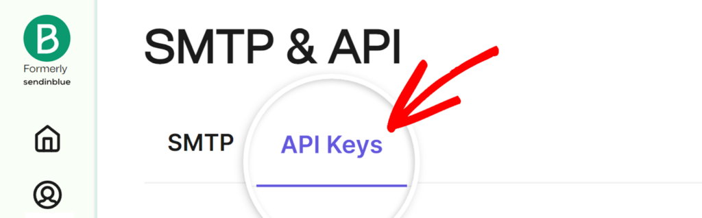 API Keys tab