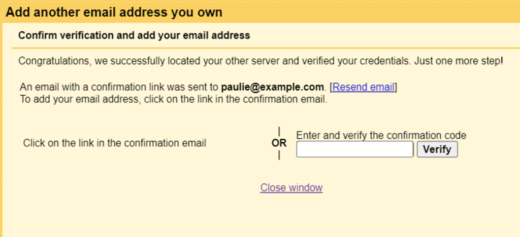 Email verification Gmail