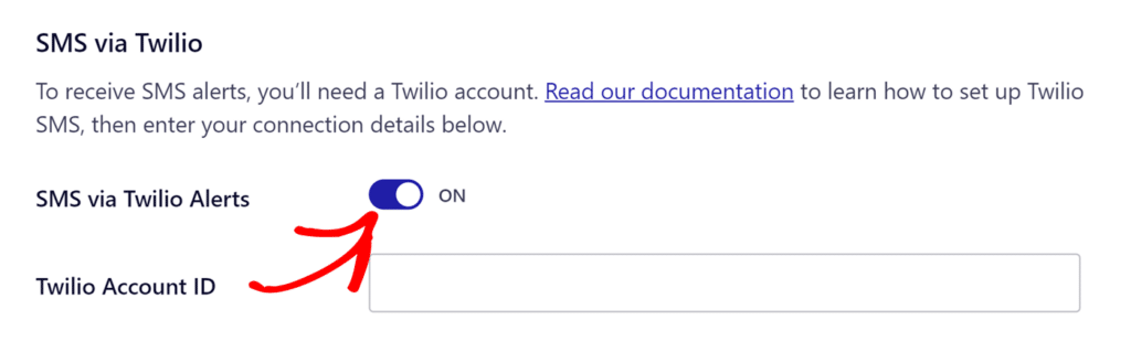 Twilio/SMS Alerts integration enabled