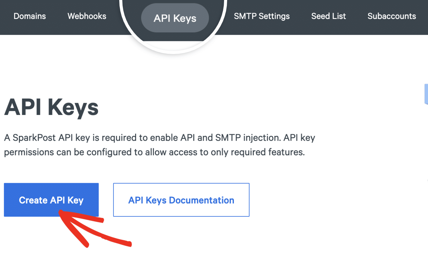 Create API key