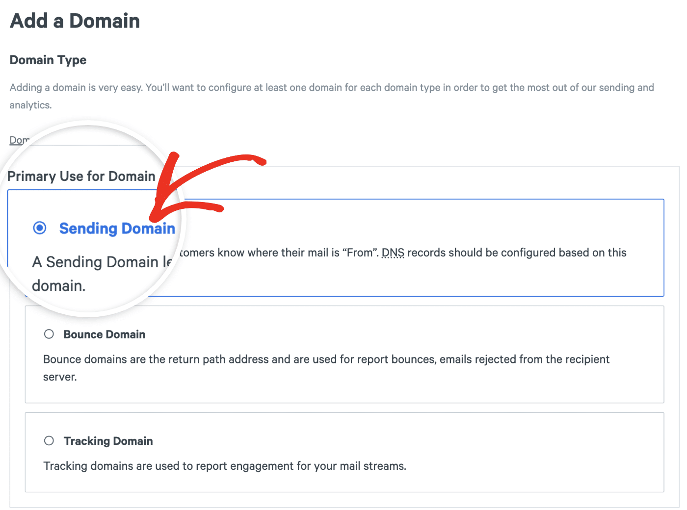 Primary use for domain