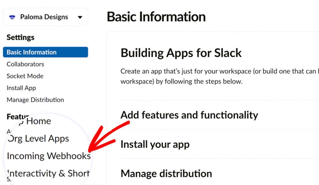 Incoming webhooks in Slack