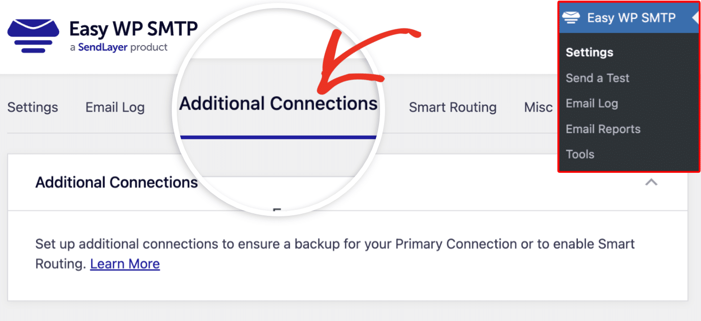 Select the Additional Connections tab