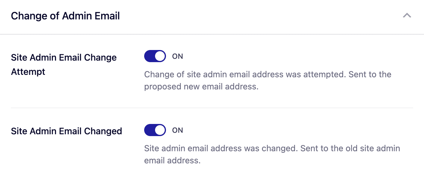 Change Admin Email