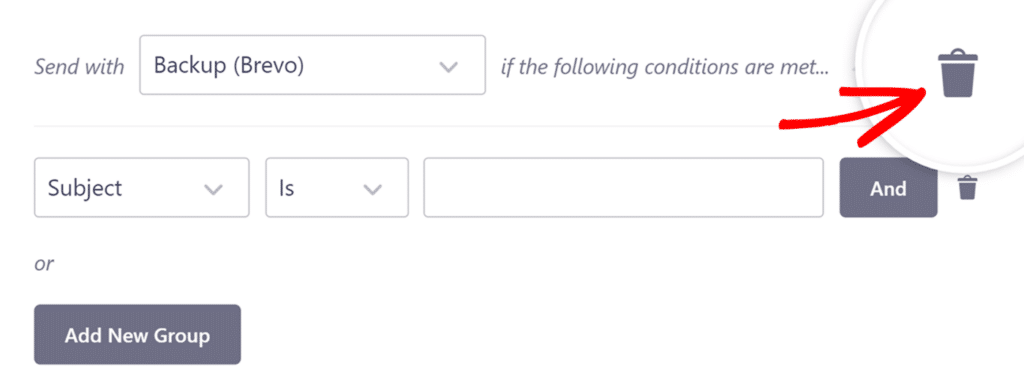 Delete smart routing