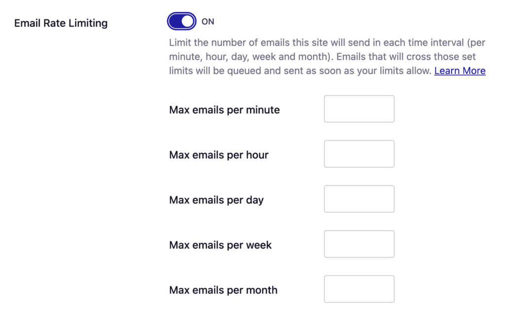 Email Rate Limiting