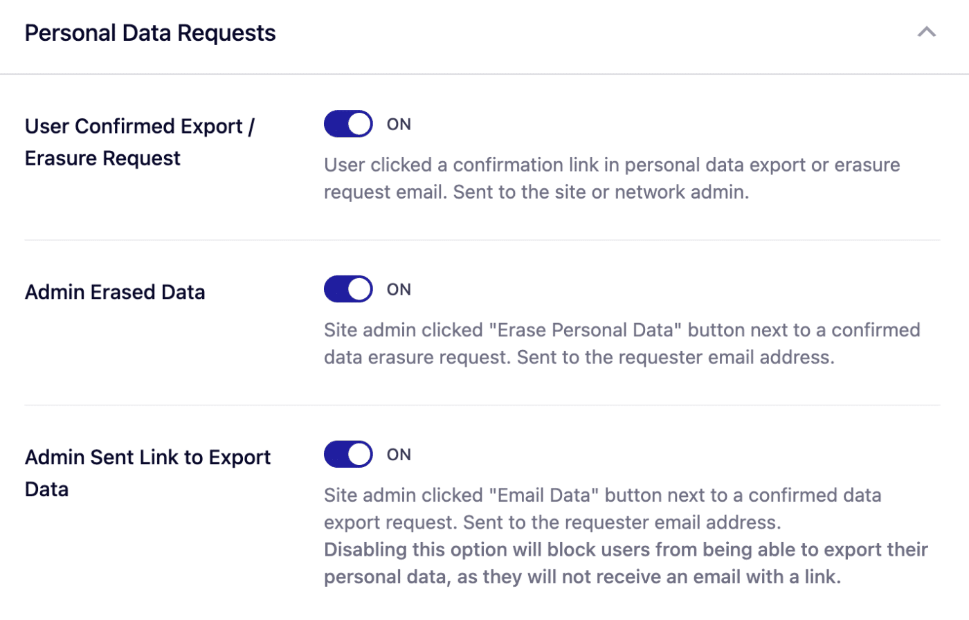 Personal Data Requests