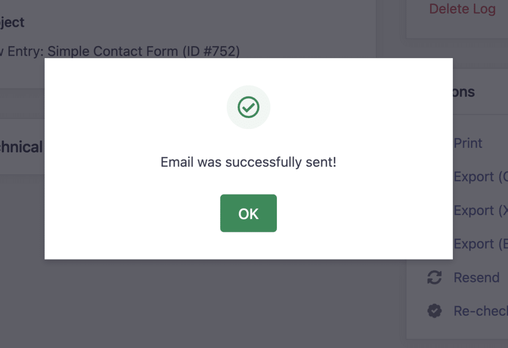 Email Successfully Resent