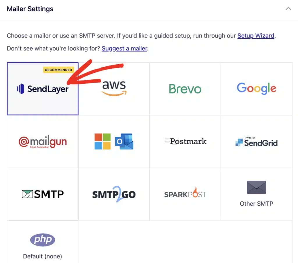 Set up SendLayer on Easy WP SMTP