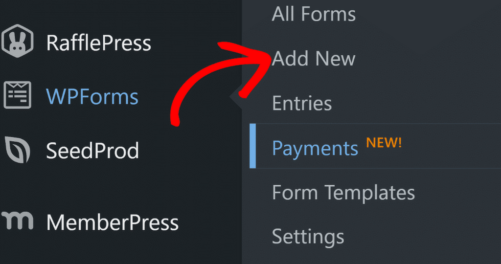 add new wpforms