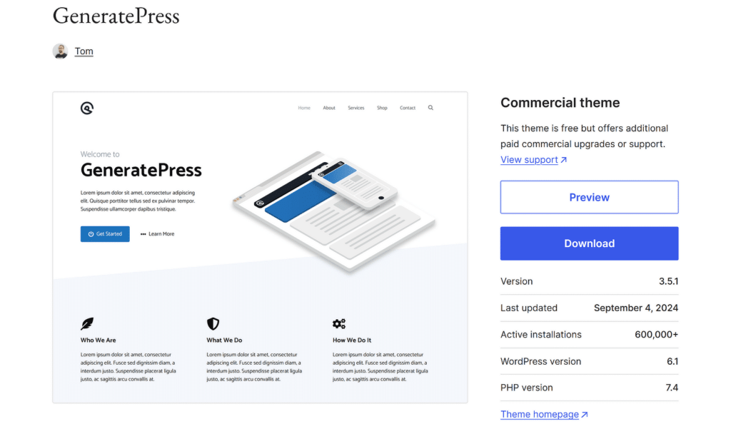 generatepress wordpress theme