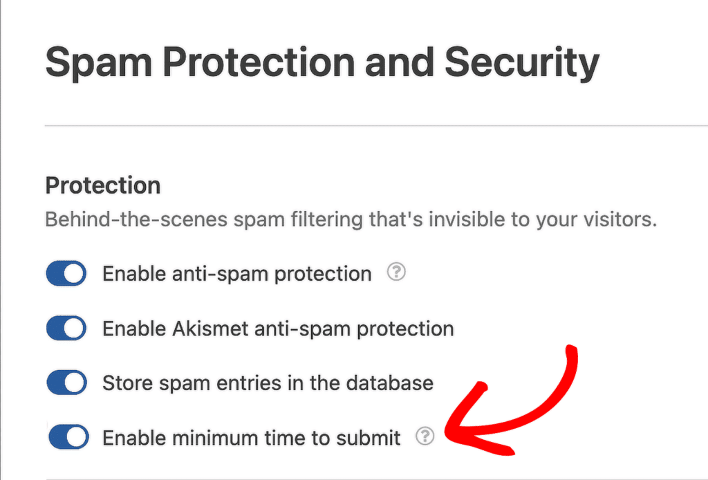 enable minimum time to submit