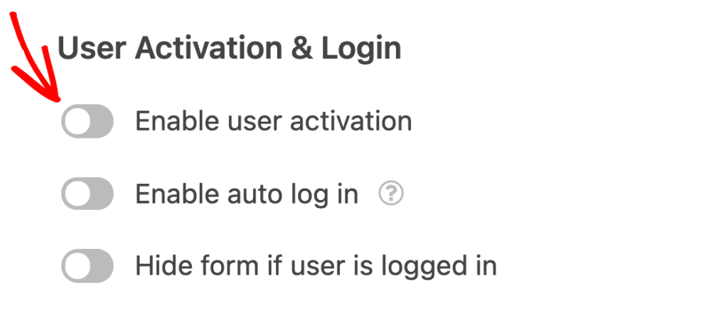 enable user activation