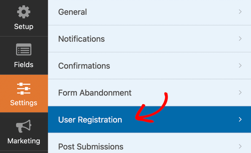 user registration