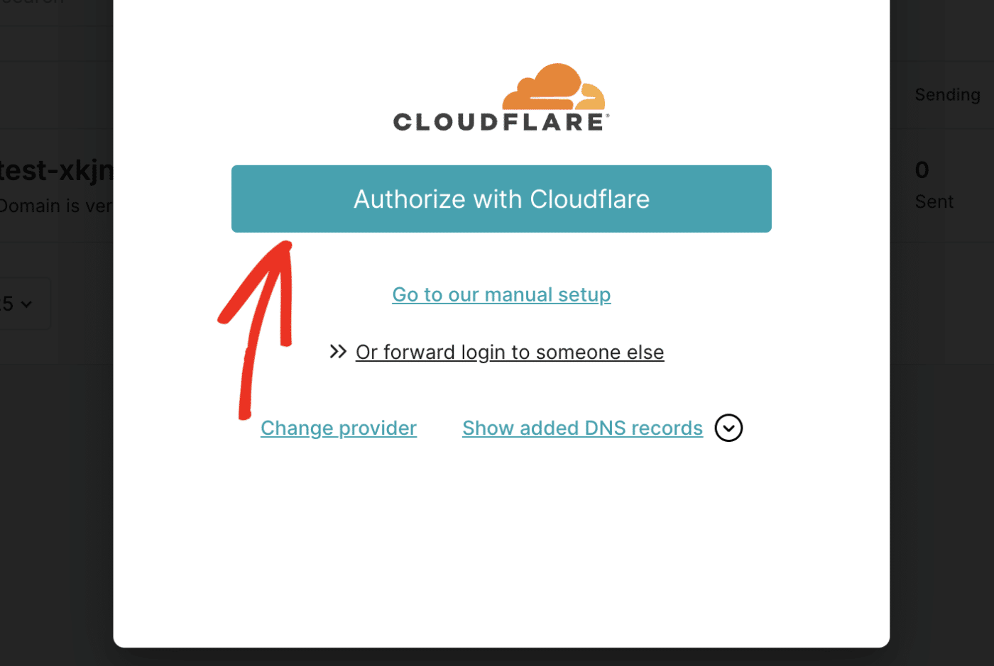 Authorize with Cloudflare