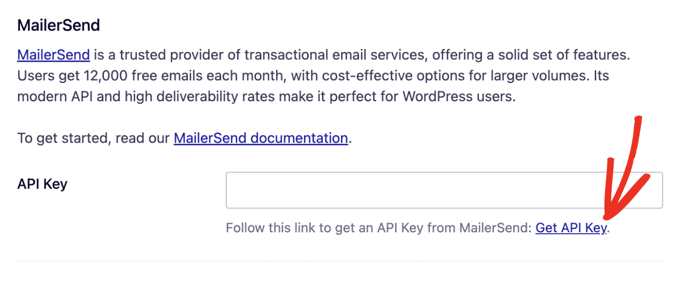 Click the Get API Key link