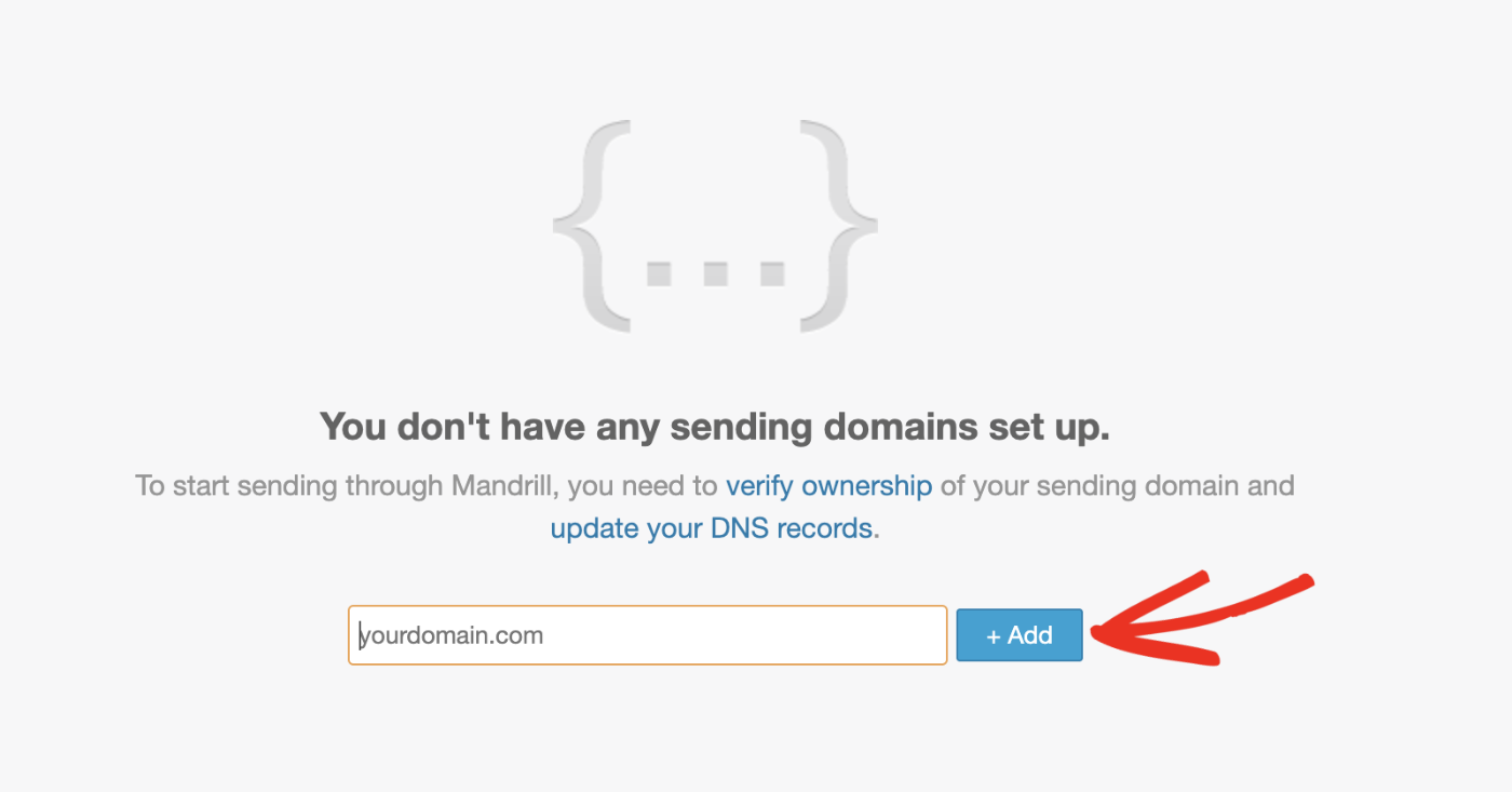 Enter domain name