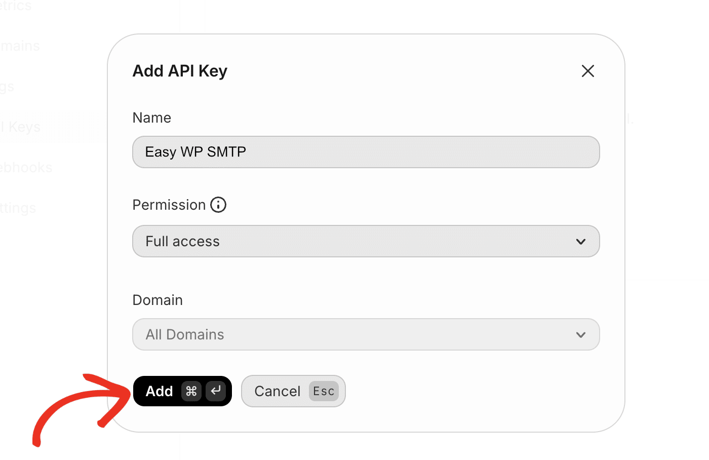 Click the Add button