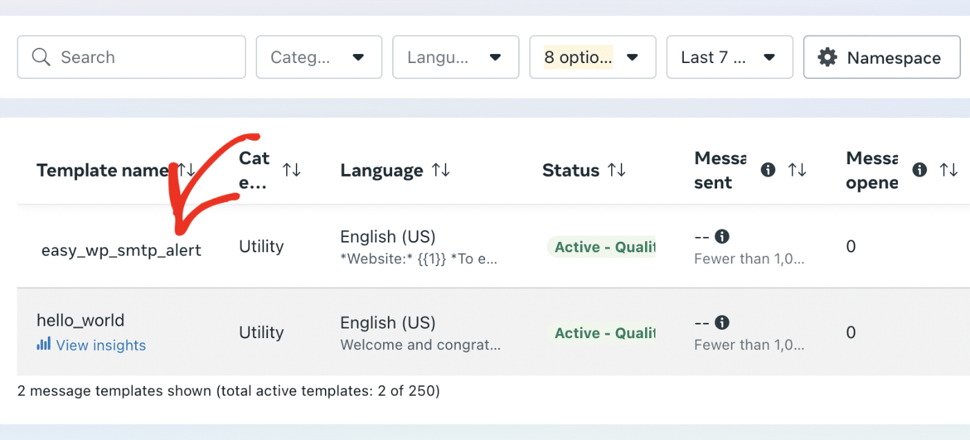 Easy WP SMTP WhatsApp template