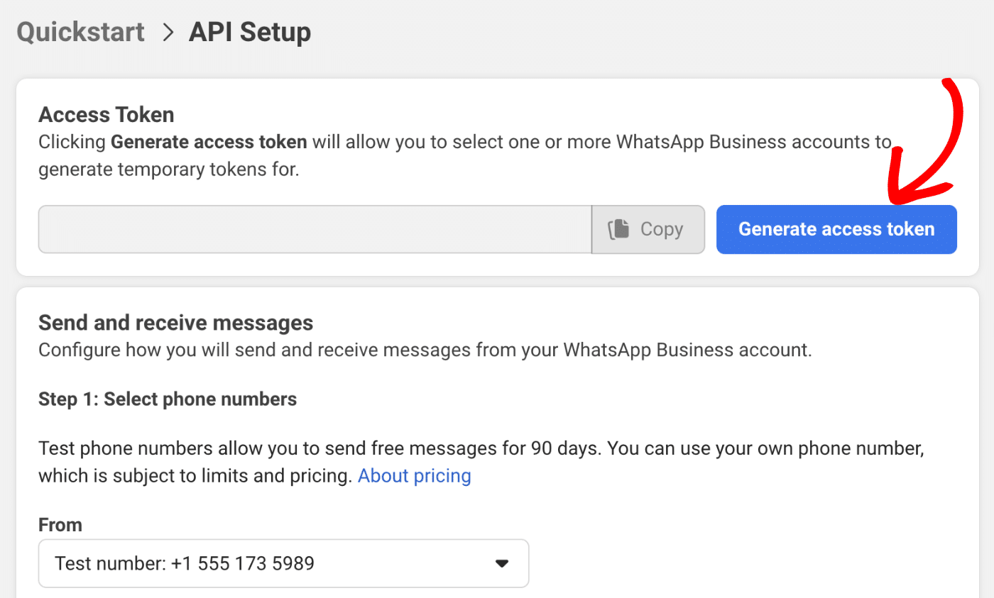 Generate access token