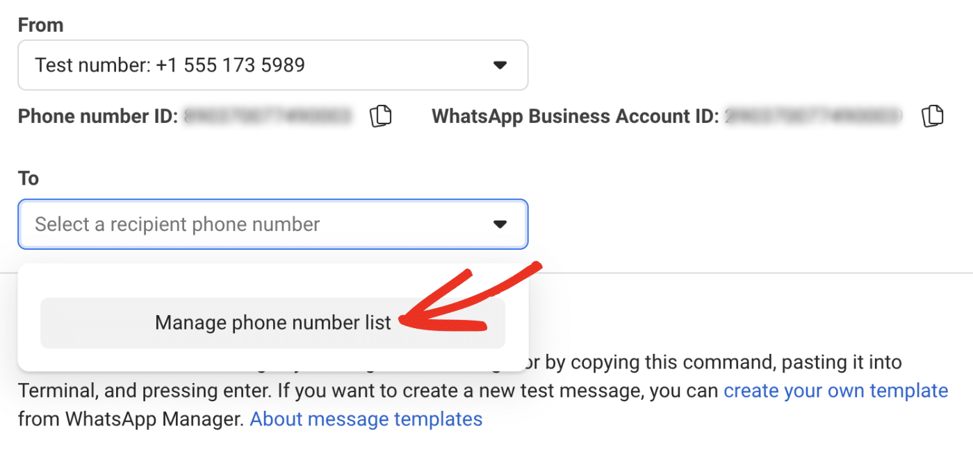 Manage phone number list