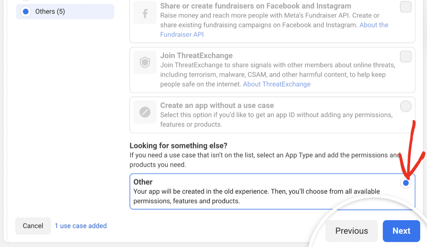 Select Other use cases
