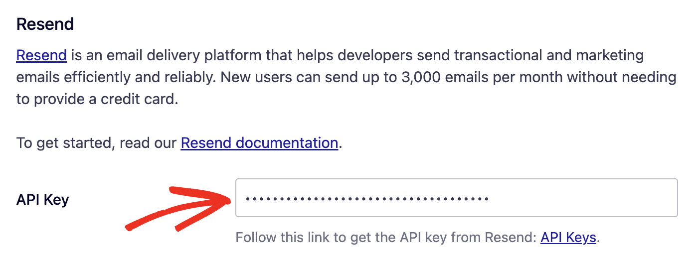 Paste Resend API Key to Easy WP SMTP