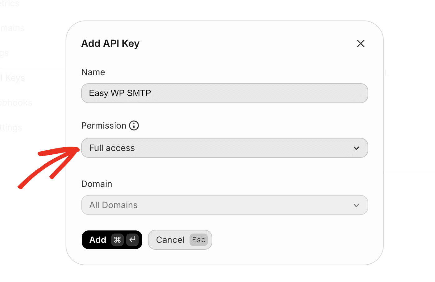 Set permission to Full access