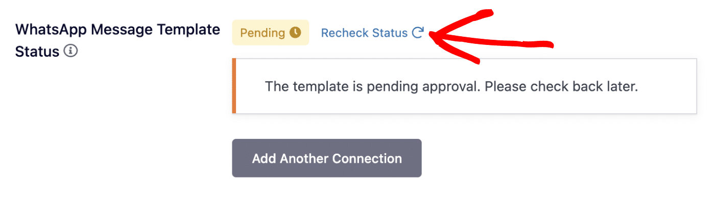 Recheck template status