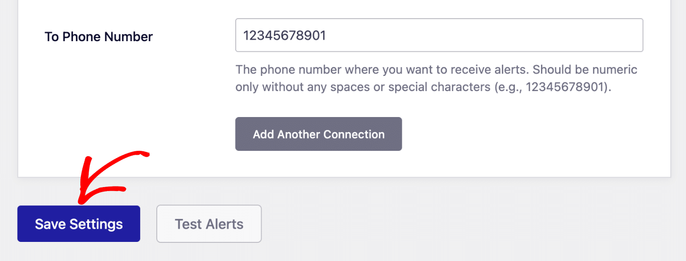Save your alerts settings