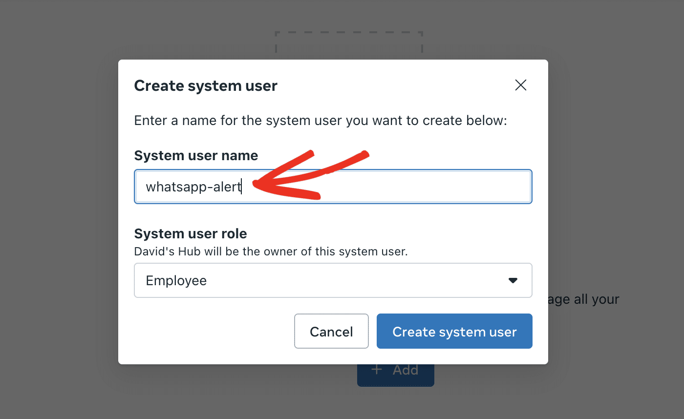 System user name