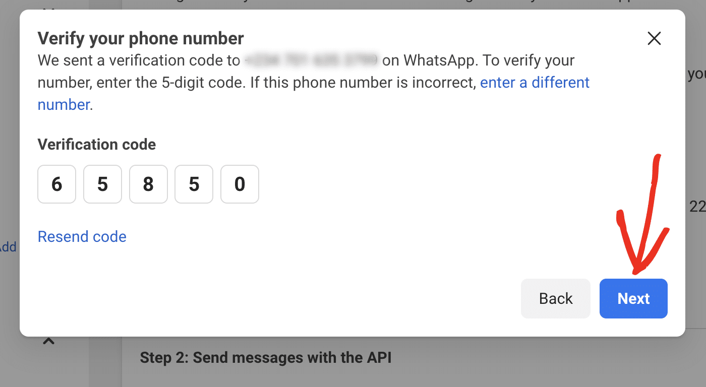 Verify recipient number