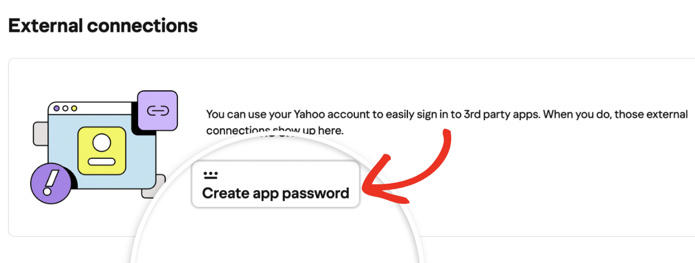 Generate app password for Yahoo