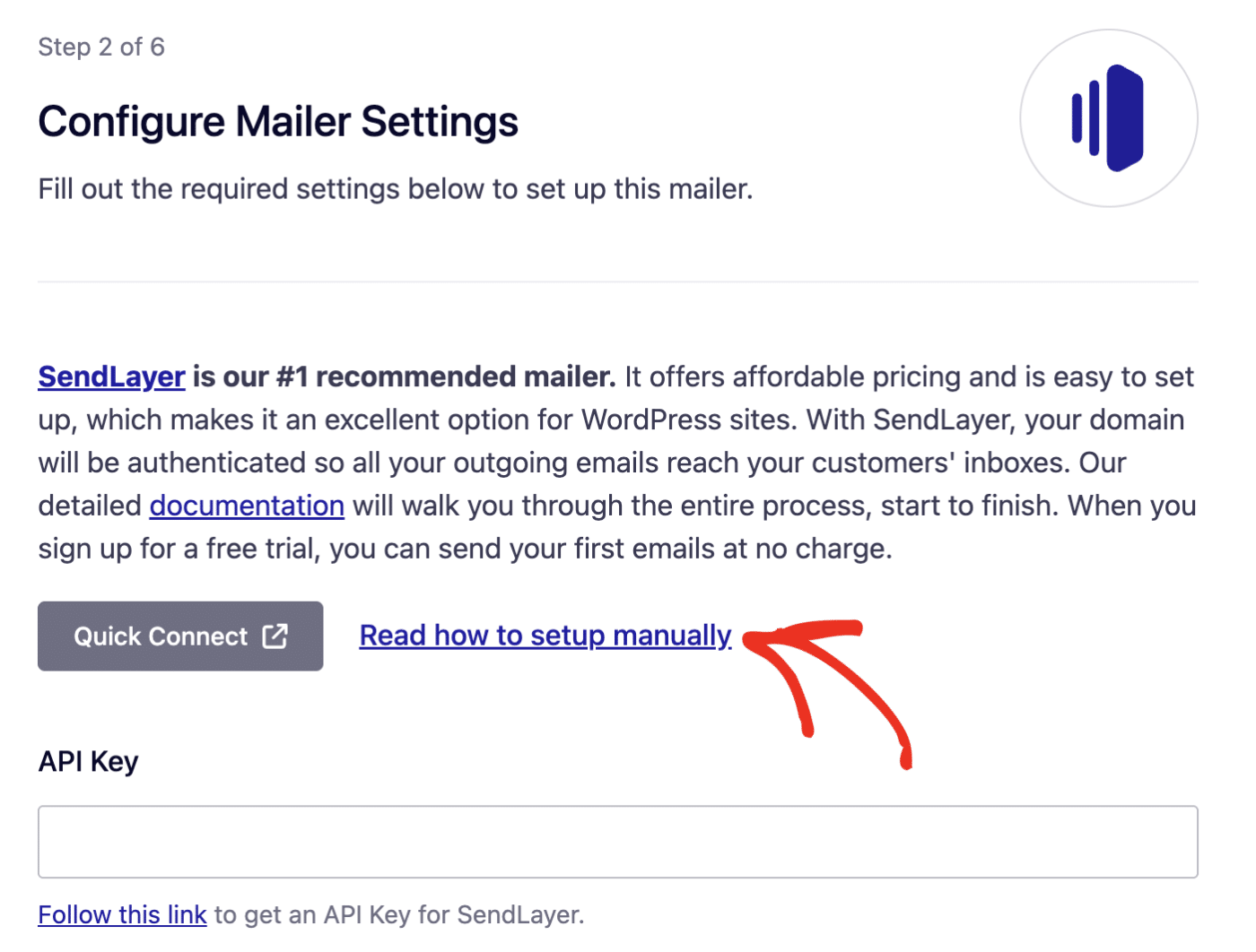 Documentation link in Setup Wizard